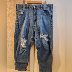 Grand Beach Club- Distressed Straight Leg Jean